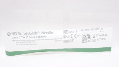 BD 305915 SafetyGlide Ndle. 21G x 1TW